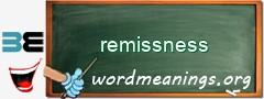 WordMeaning blackboard for remissness